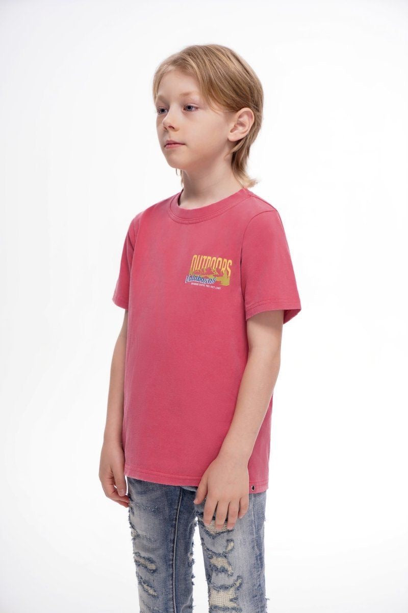 Kids The Outdoors Vintage Red Tee-thumbmail-7
