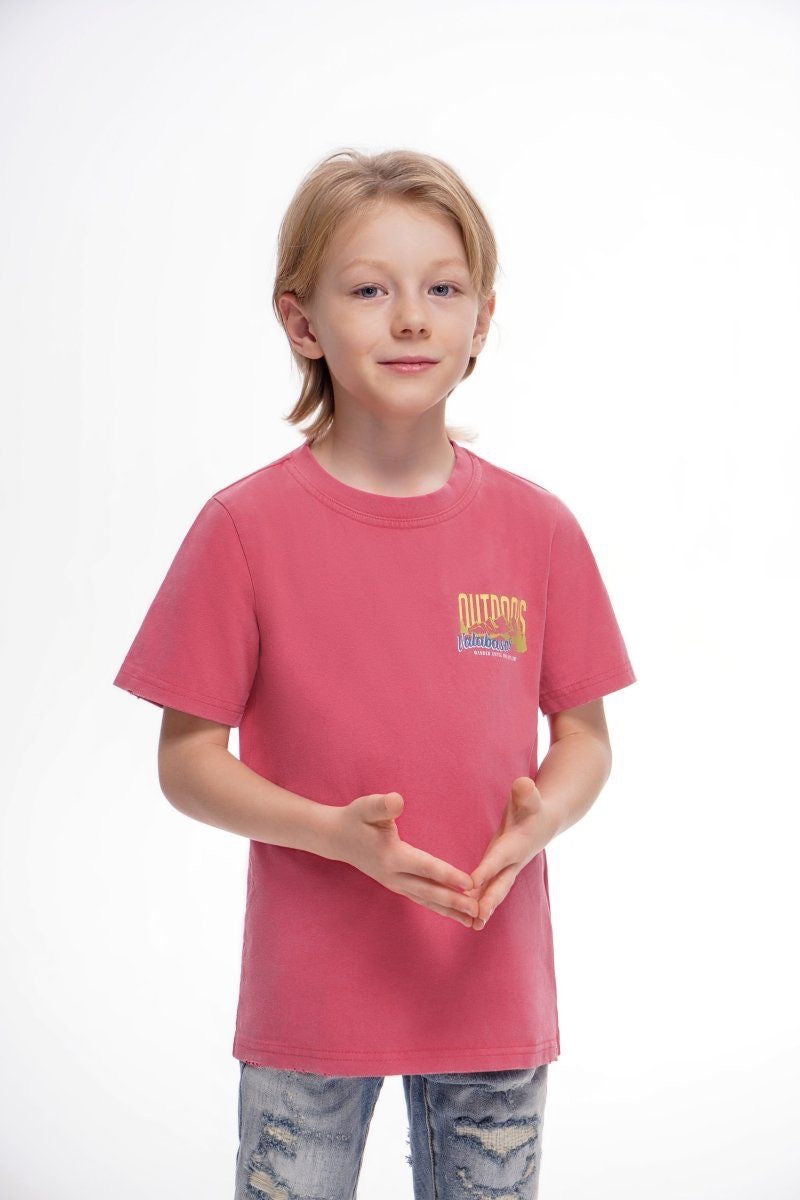 Kids The Outdoors Vintage Red Tee-thumbmail-6