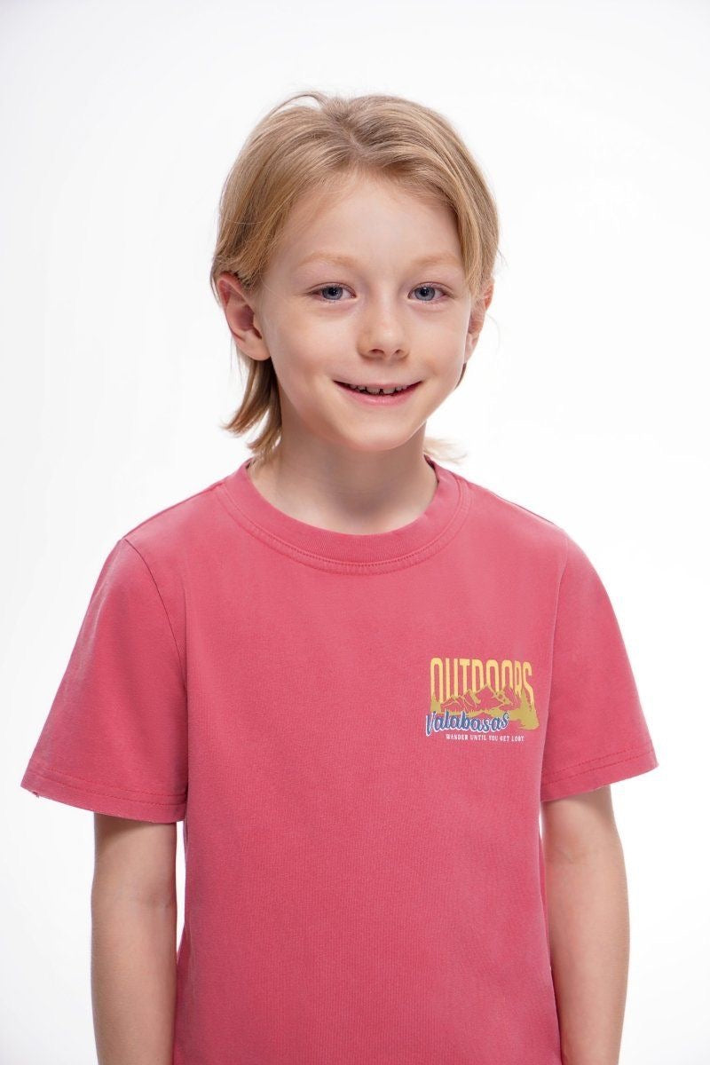 Kids The Outdoors Vintage Red Tee-thumbmail-5