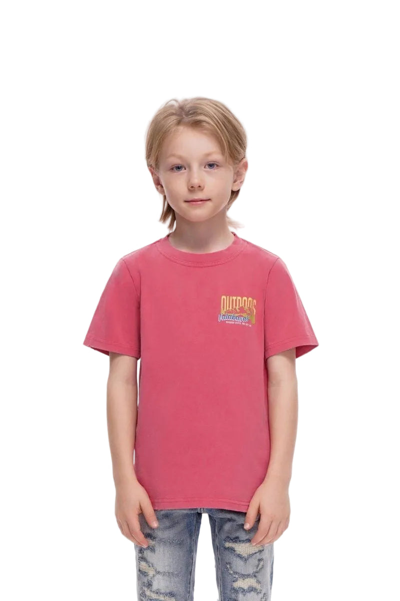 Kids The Outdoors Vintage Red Tee