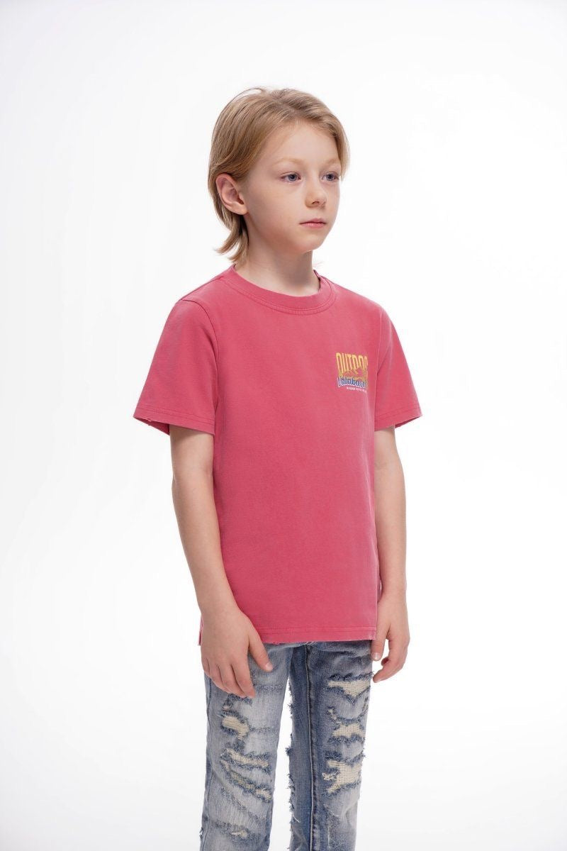 Kids The Outdoors Vintage Red Tee-thumbmail-4