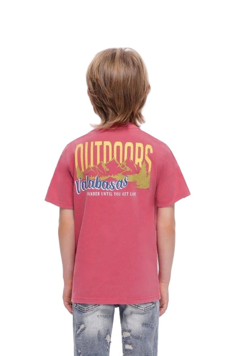 Kids The Outdoors Vintage Red Tee