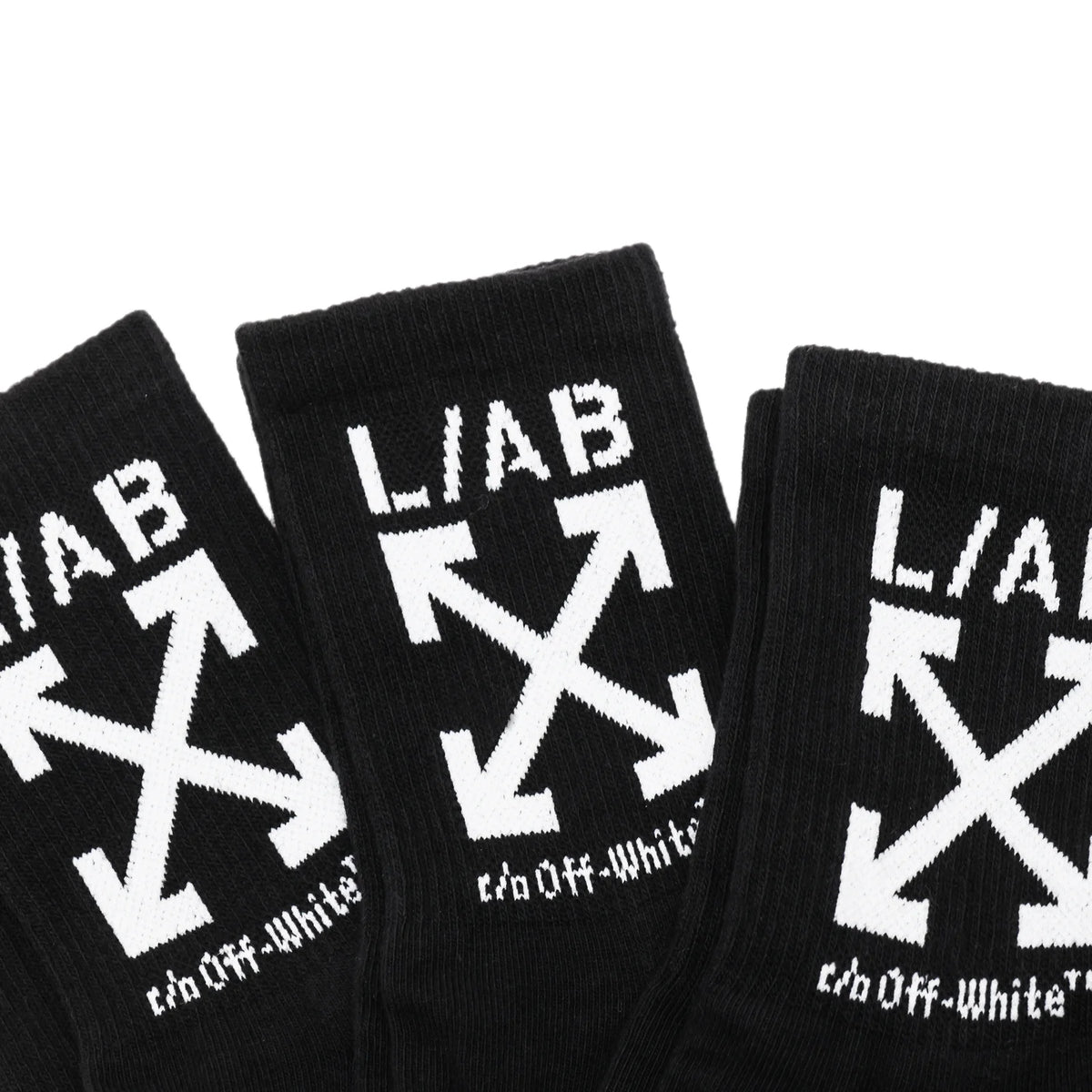 L/AB CLAMP ARROWS MID CALF CREW SOCKS - 3 PACK