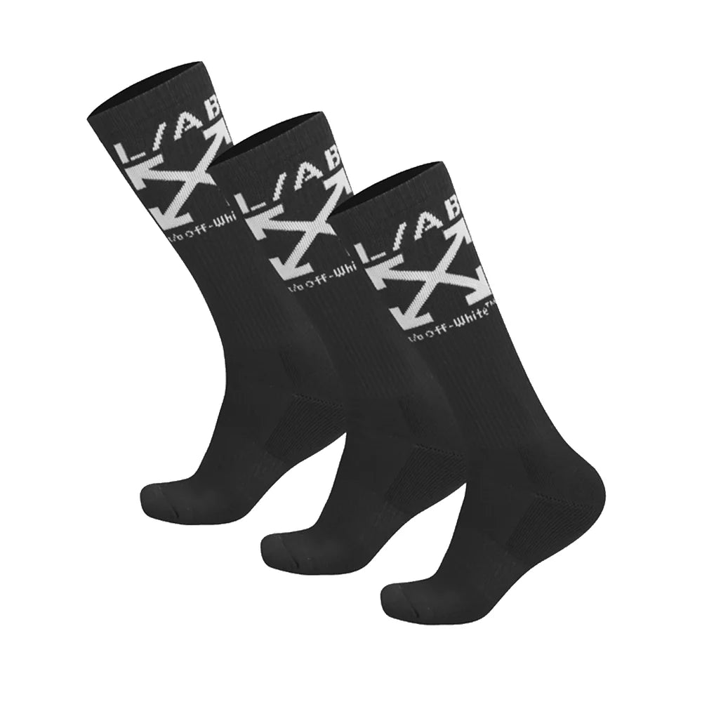 L/AB CLAMP ARROWS MID CALF CREW SOCKS - 3 PACK
