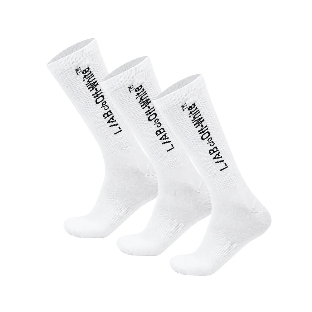 L/AB HORIZONTAL MID CALF CREW SOCKS - 3PK