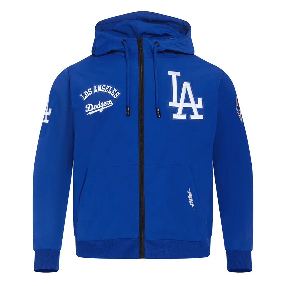 Los Angeles Dodgers Classic Wind Suit Men's Woven Full ZIP Pullover Hoodie
