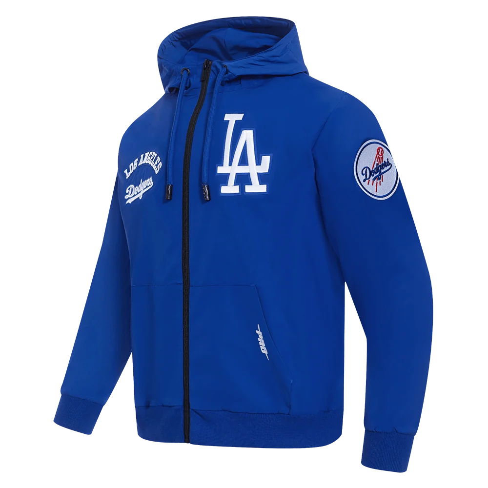 Los Angeles Dodgers Classic Wind Suit Men's Woven Full ZIP Pullover Hoodie-thumbmail-3