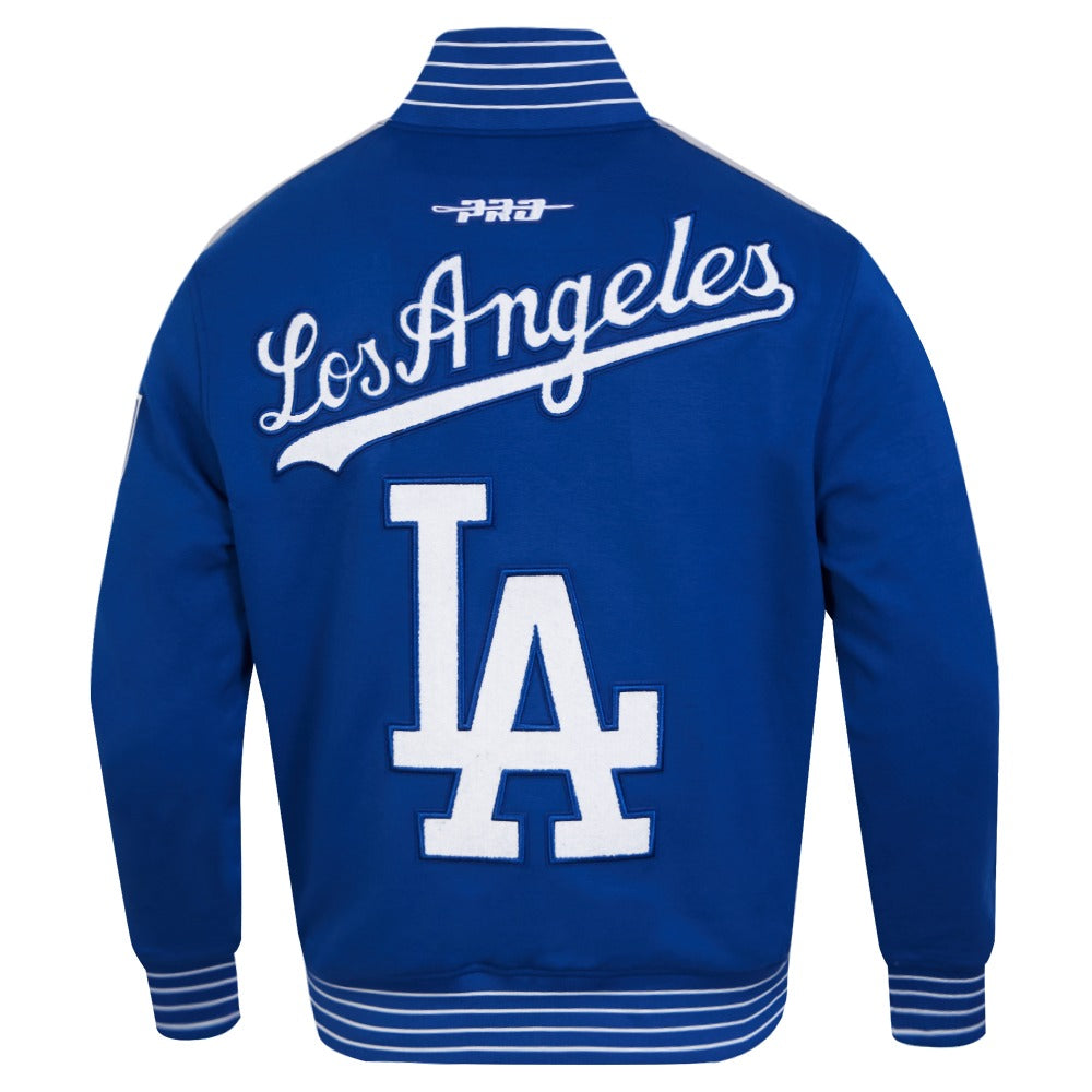 Back View of the LOS ANGELES DODGERS MEN'S JACKET PRO GAME DAY JACKET in Blue