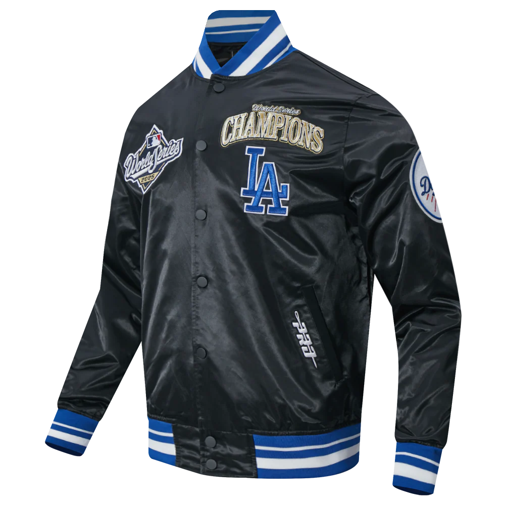 PRO STANDARD LOS ANGELES DODGERS MEN'S MLB WORLD SERIES 2025 PRO SATIN YD RIB JACKET-thumbmail-3