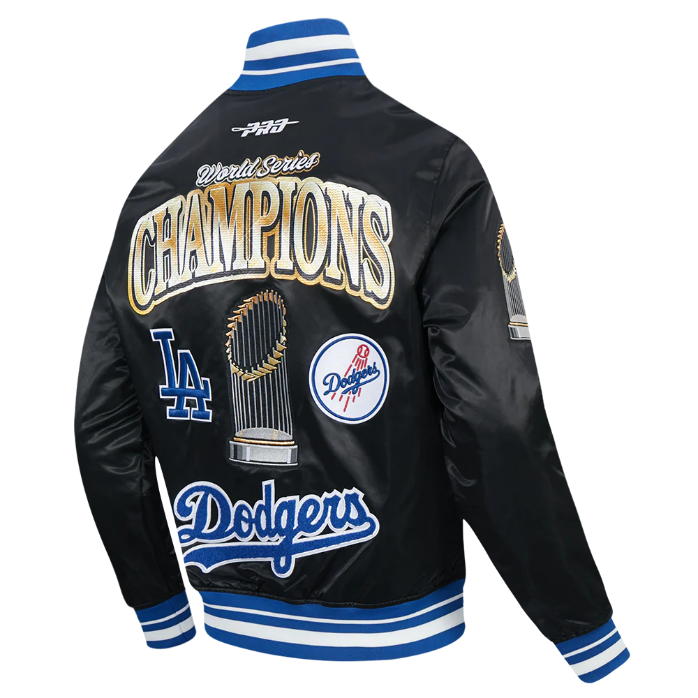 PRO STANDARD LOS ANGELES DODGERS MEN'S MLB WORLD SERIES 2025 PRO SATIN YD RIB JACKET-thumbmail-4