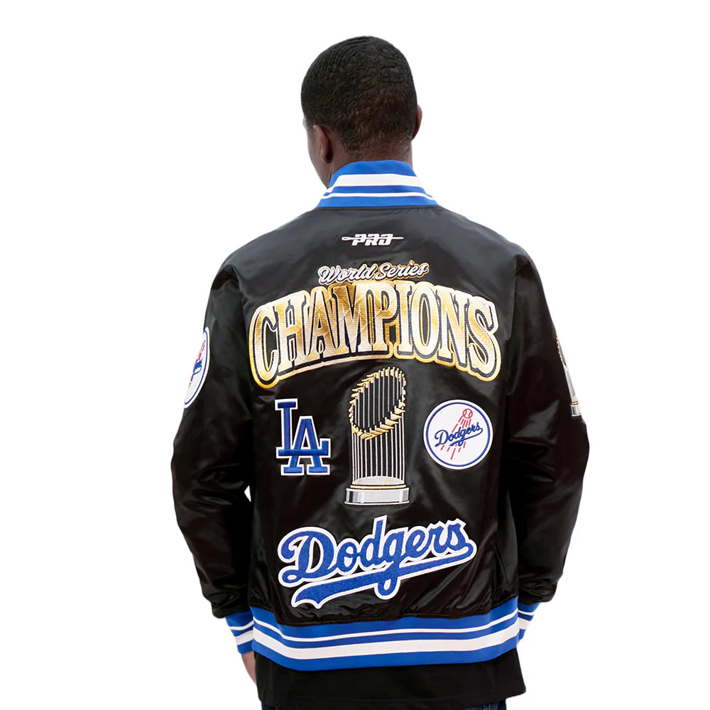 PRO STANDARD LOS ANGELES DODGERS MEN'S MLB WORLD SERIES 2025 PRO SATIN YD RIB JACKET