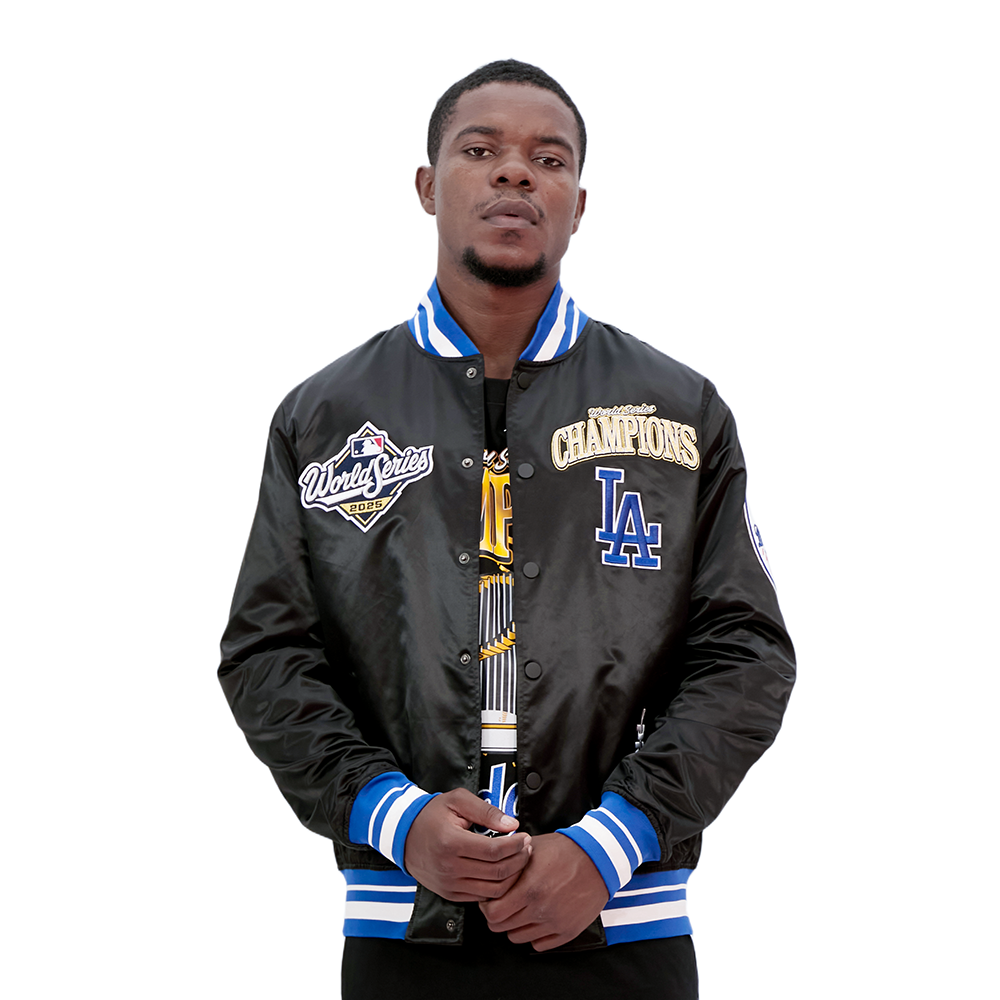 PRO STANDARD LOS ANGELES DODGERS MEN'S MLB WORLD SERIES 2025 PRO SATIN YD RIB JACKET
