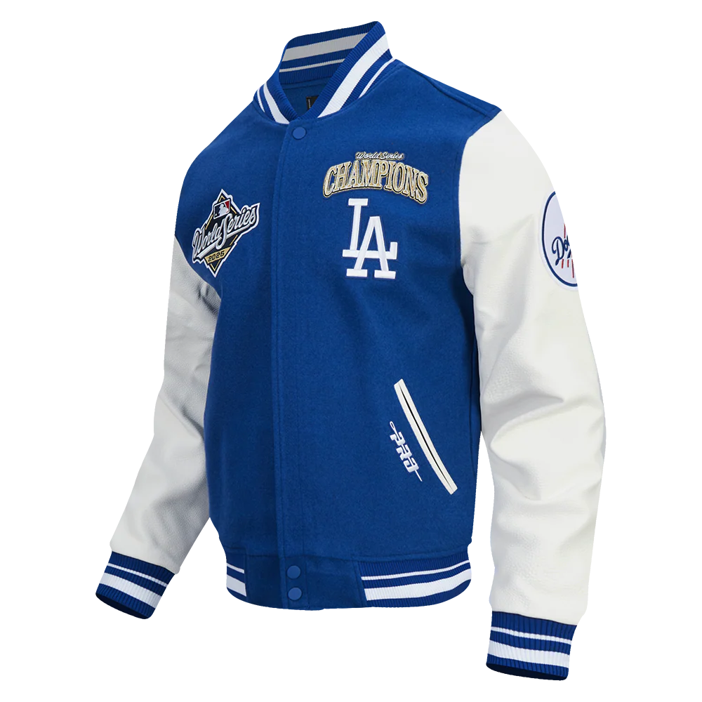 PRO STANDARD LOS ANGELES DODGERS MEN'S MLB WORLD SERIES 2025 RIB WOOL VARSITY JACKET-thumbmail-3