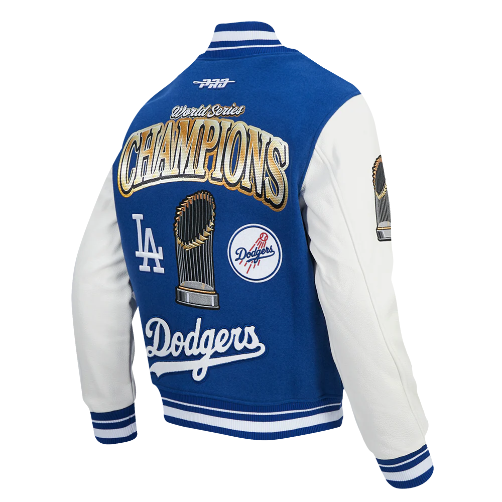 PRO STANDARD LOS ANGELES DODGERS MEN'S MLB WORLD SERIES 2025 RIB WOOL VARSITY JACKET-thumbmail-4