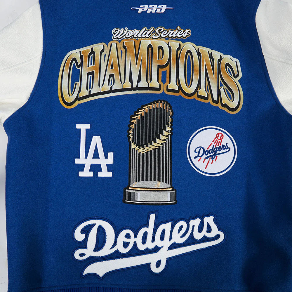PRO STANDARD LOS ANGELES DODGERS MEN'S MLB WORLD SERIES 2025 RIB WOOL VARSITY JACKET-thumbmail-9