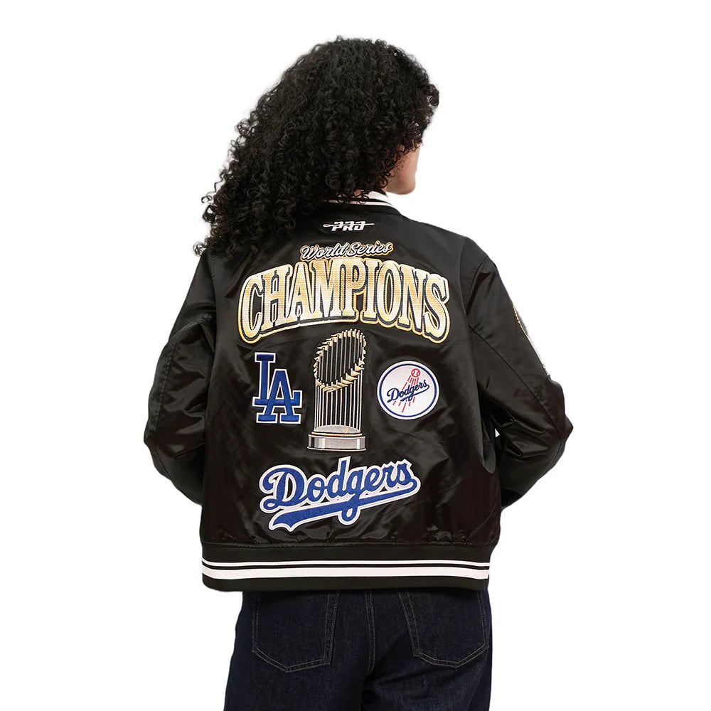 PRO STANDARD LOS ANGELES DODGERS WOMEN'S MLB WORLD SERIES 2025 W RIB SATIN JACKET