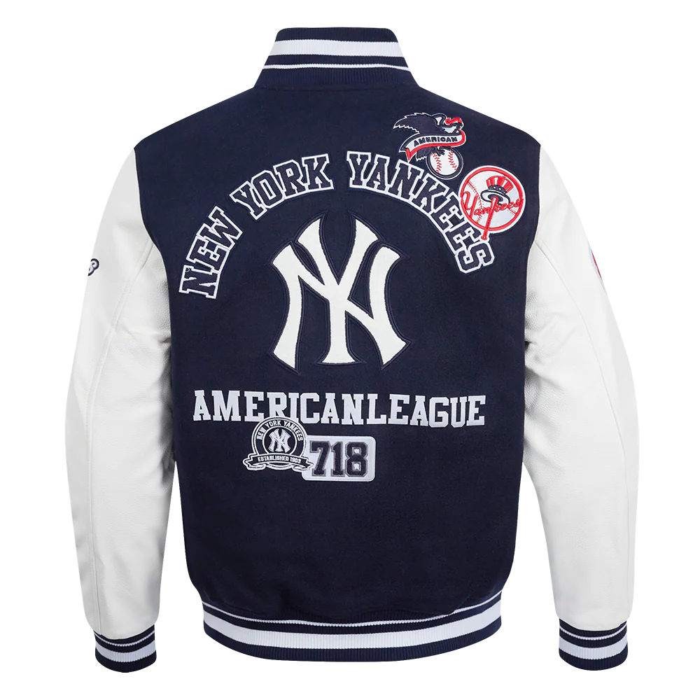 NEW YORK YANKEES AREA CODE M RIB WOOL VARSITY JACKET
