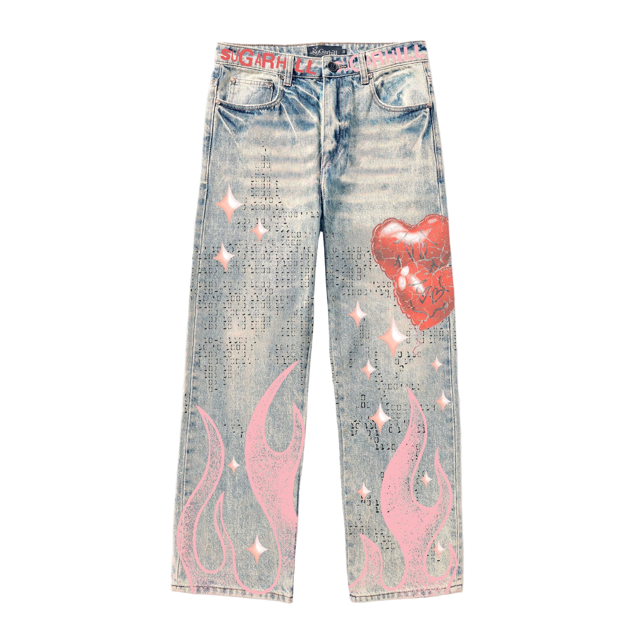 "DISCO" RELAXED FIT JEANS (BLUE WHEAT)