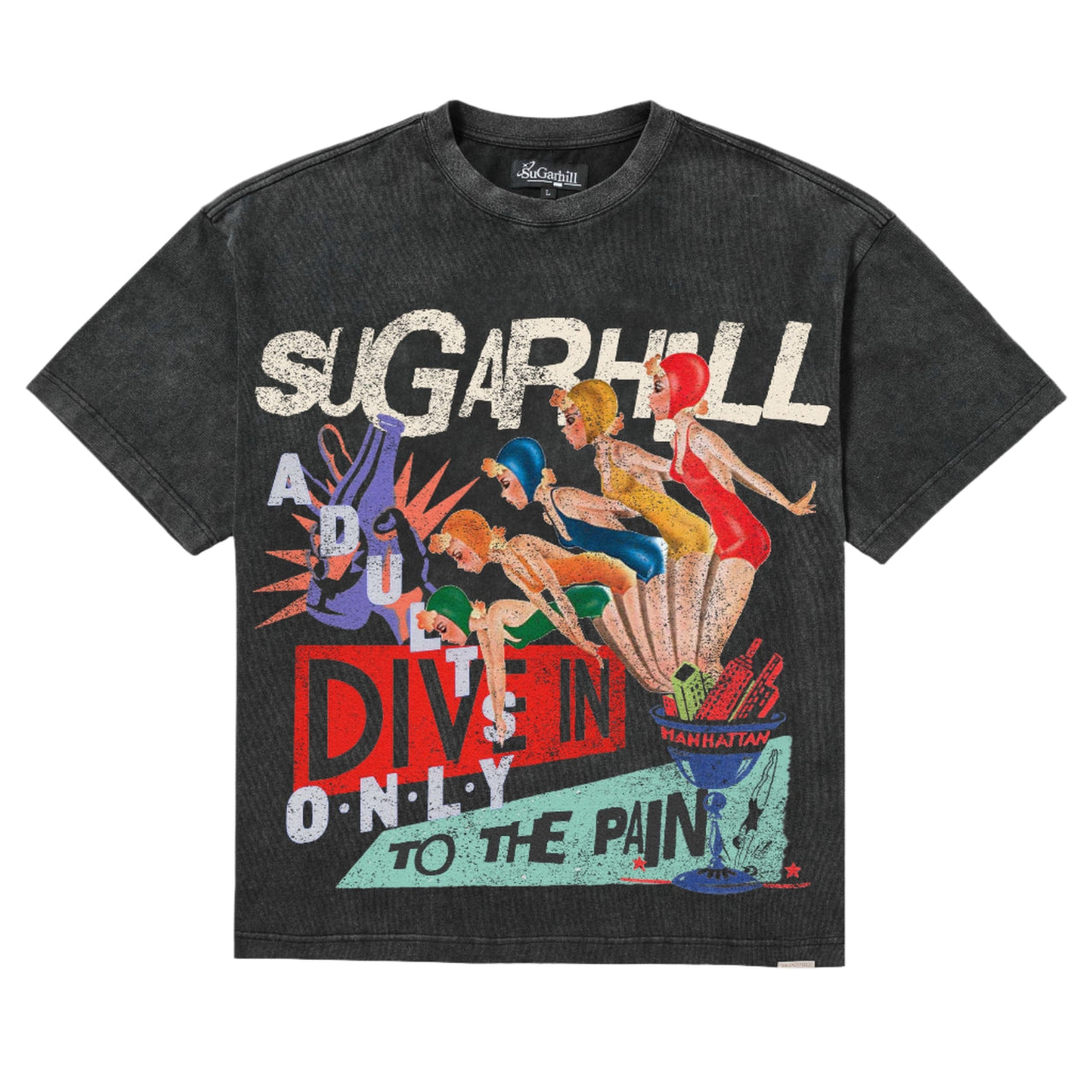 "DIVERS" T-SHIRT (BLACK VINTAGE)