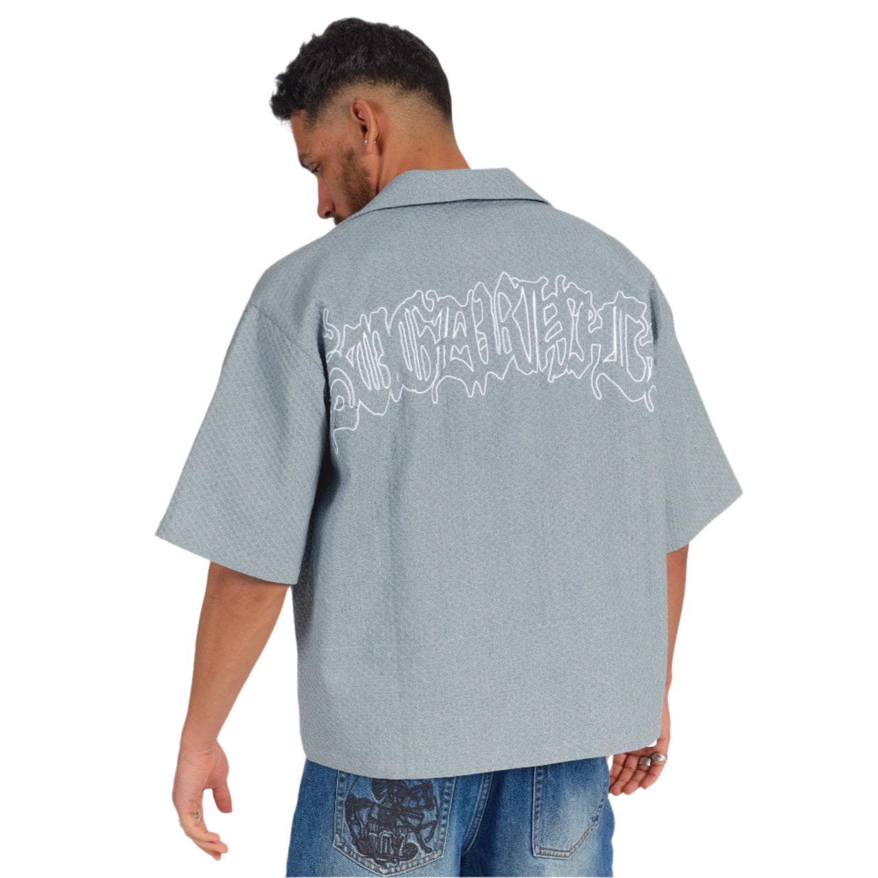 "SPRINGFIELD" JACQUARD WORK SHIRT (LIGHT BLUE)