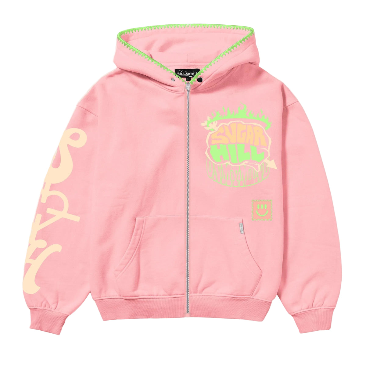 "MINDFUL" ZIP HOODIE (PINK)