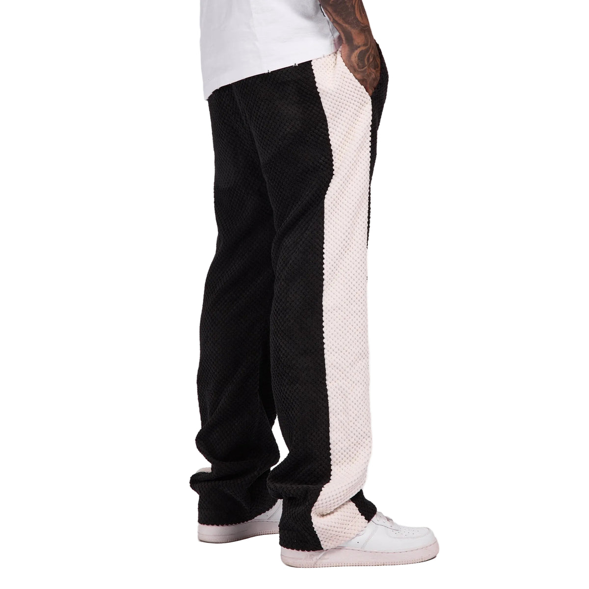 "MOJAVE" SWEATPANTS (BLACK BUBBLE FLEECE)