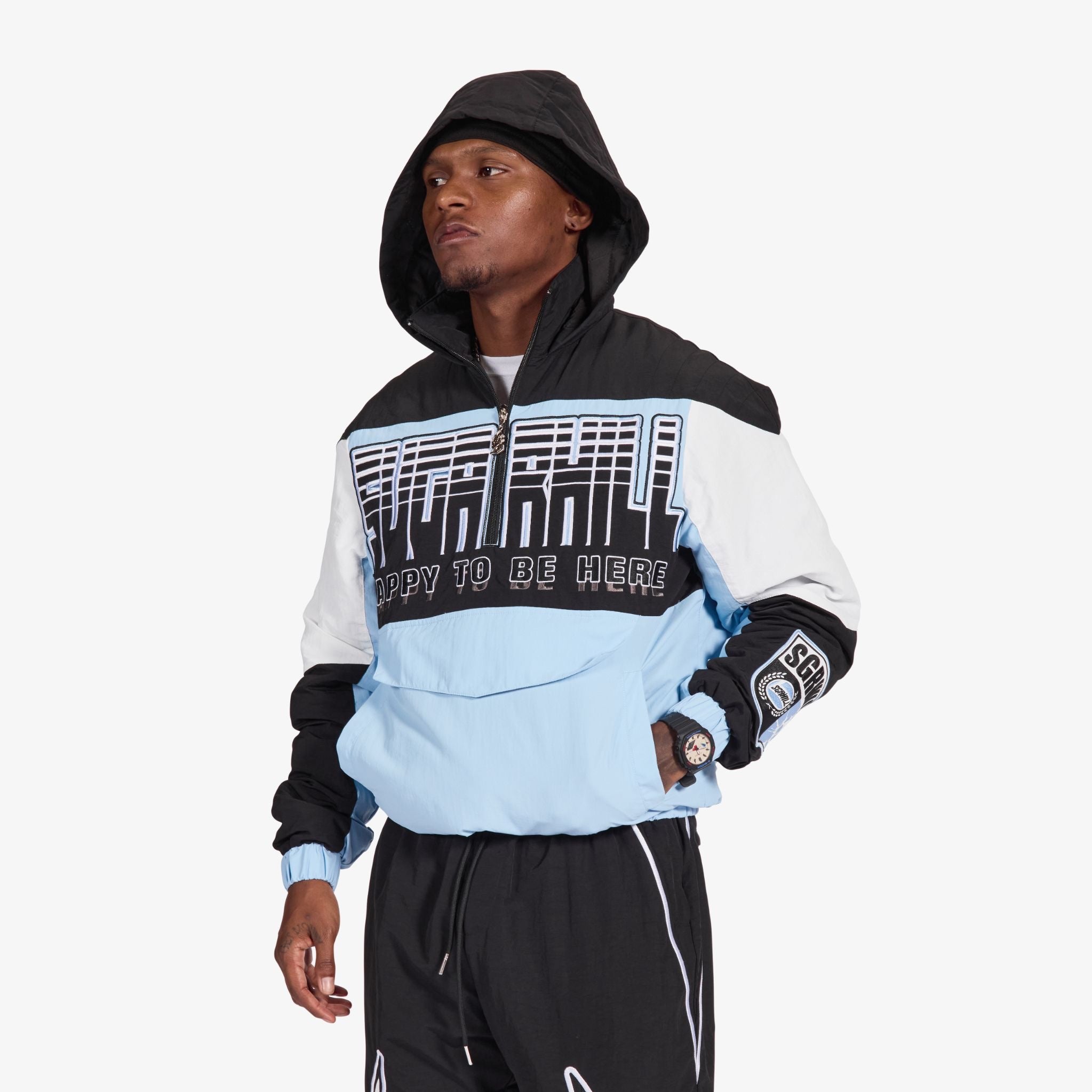 "STORM" STARTER JACKET (BABY BLUE / BLACK)-thumbmail-5