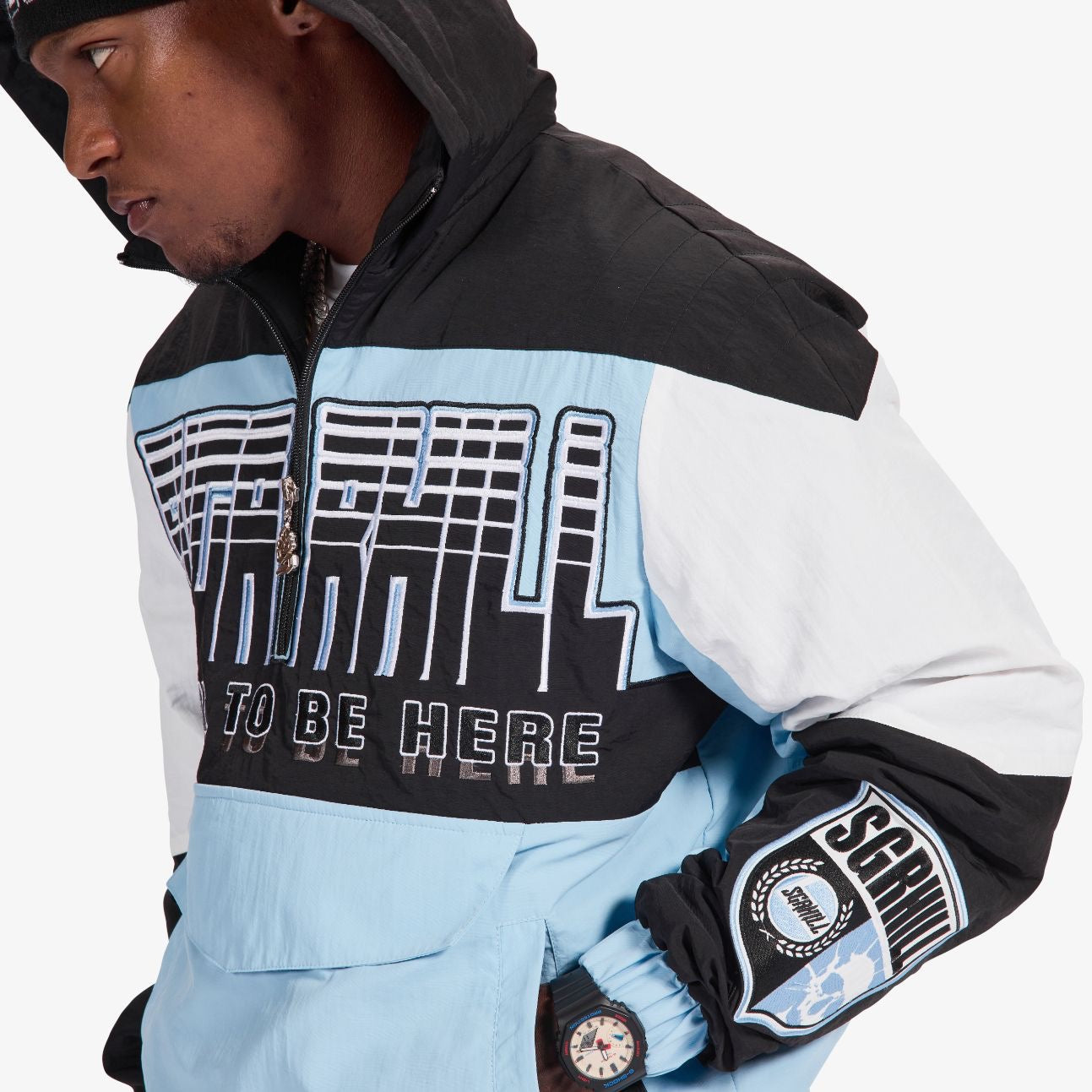 "STORM" STARTER JACKET (BABY BLUE / BLACK)-thumbmail-12