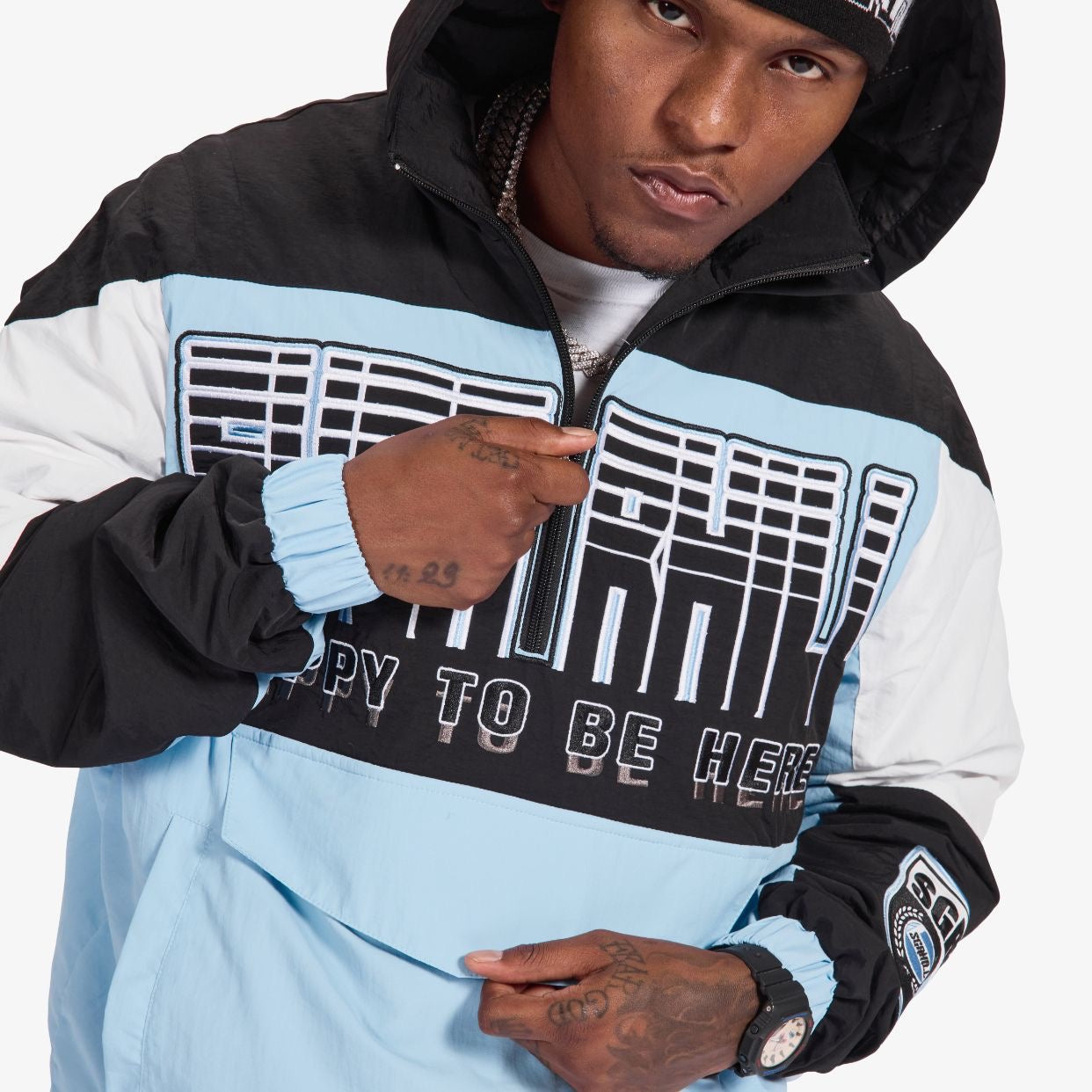 "STORM" STARTER JACKET (BABY BLUE / BLACK)-thumbmail-11