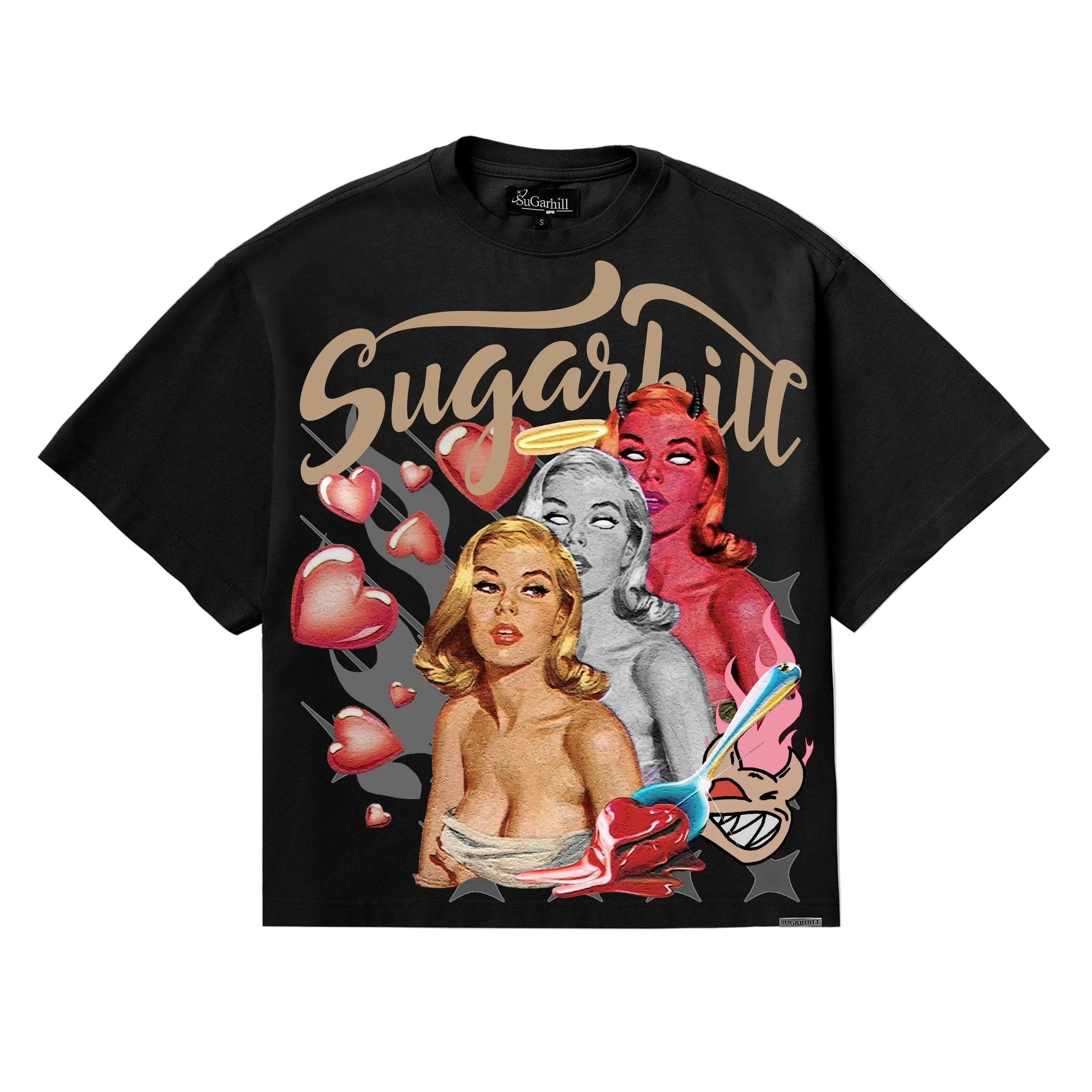 "MISTRESS" T-SHIRT (VINTAGE BLACK)-thumbmail-1