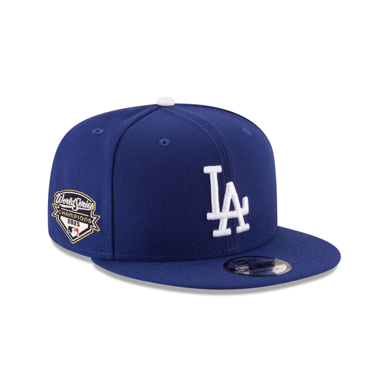 Front Right View of the New Era 2025 World Series Champions Side Patch 9FIFTY Snapback