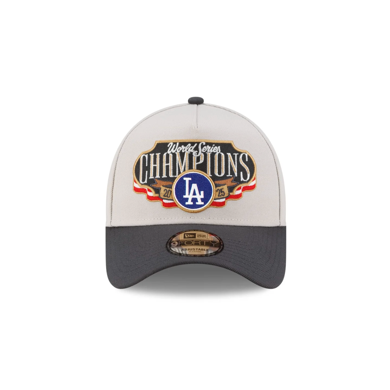Front View of the New Era 2025 World Series Champions Locker Room 9FORTY A-Frame Snapback