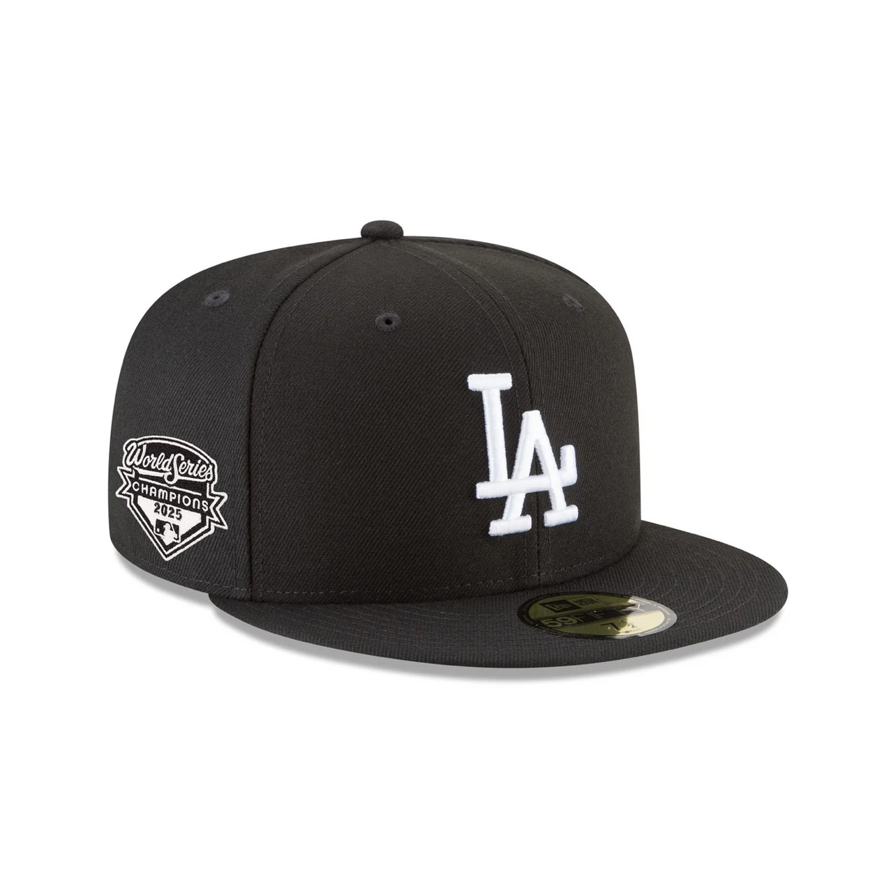 Los Angeles Dodgers 2025 World Series Champions Black & White 59FIFTY Fitted