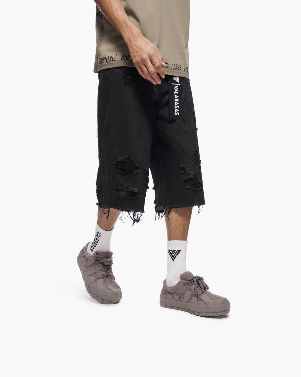 Snapped Black Washed Jorts-thumbmail-10