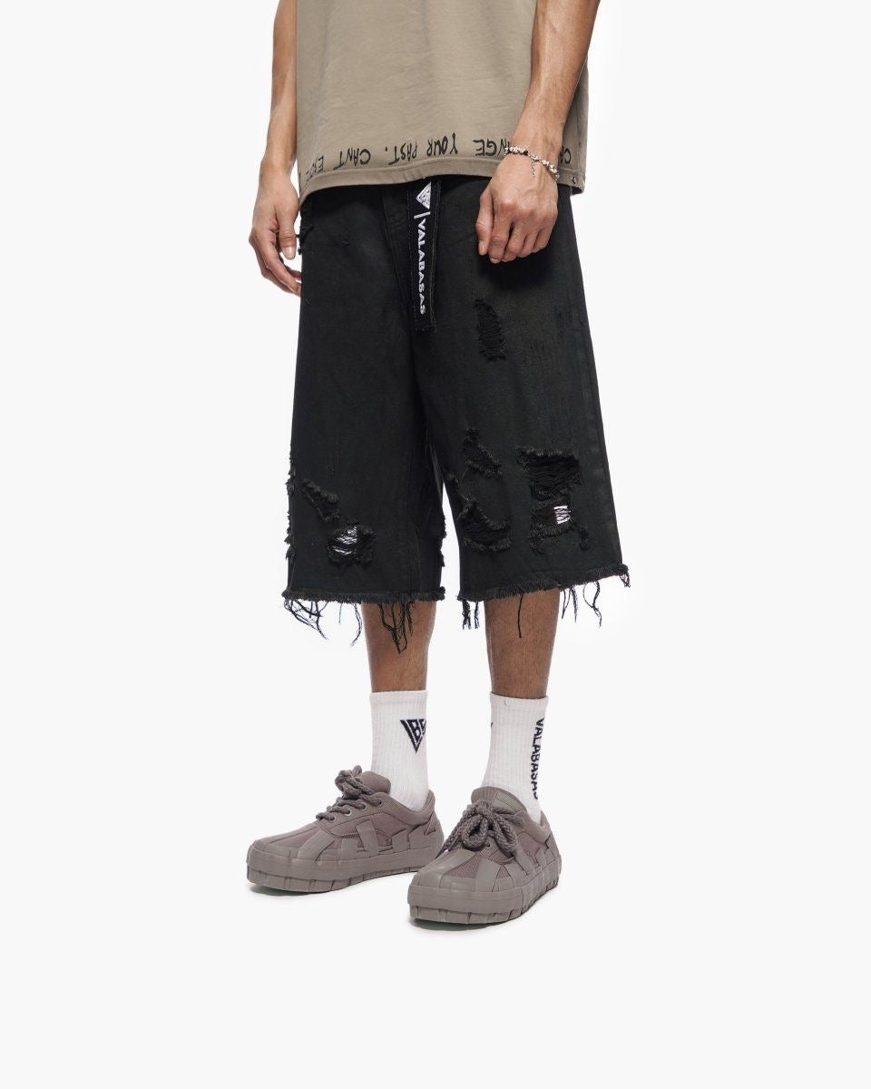 Snapped Black Washed Jorts-thumbmail-7