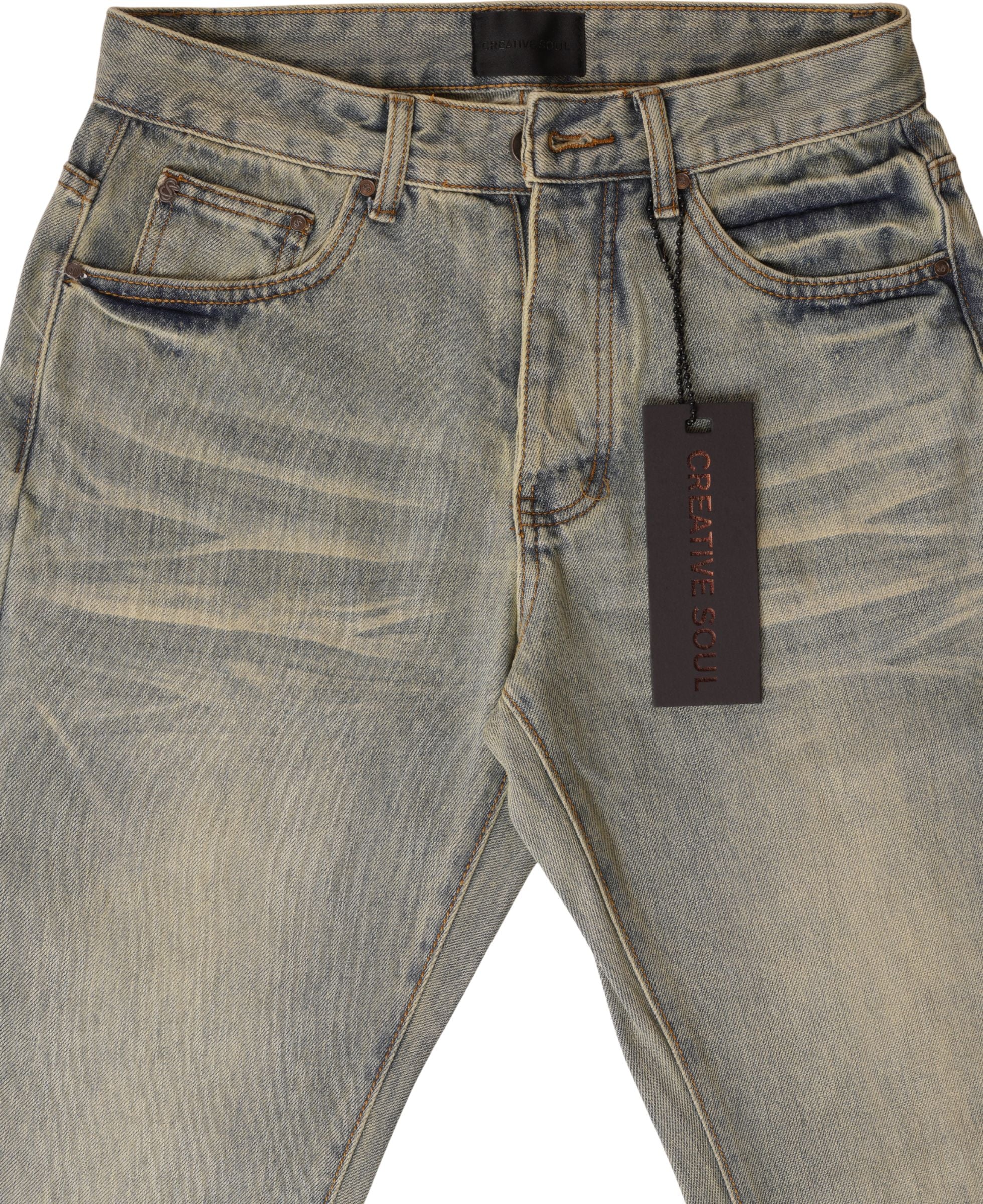 Creative Soul Straight Leg Jean - Vintage Wash-thumbmail-4