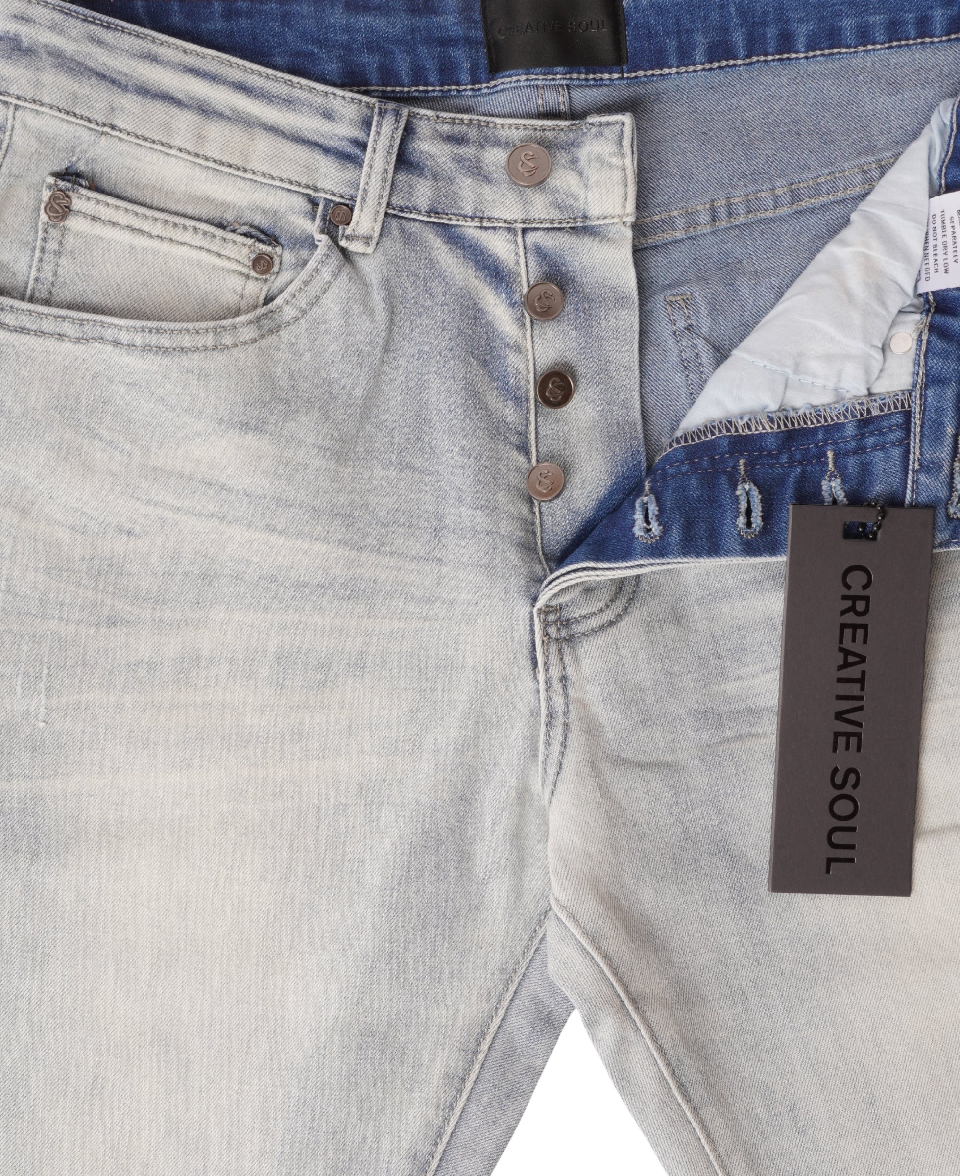 Creative Soul Flared Jean - Light Wash-thumbmail-5