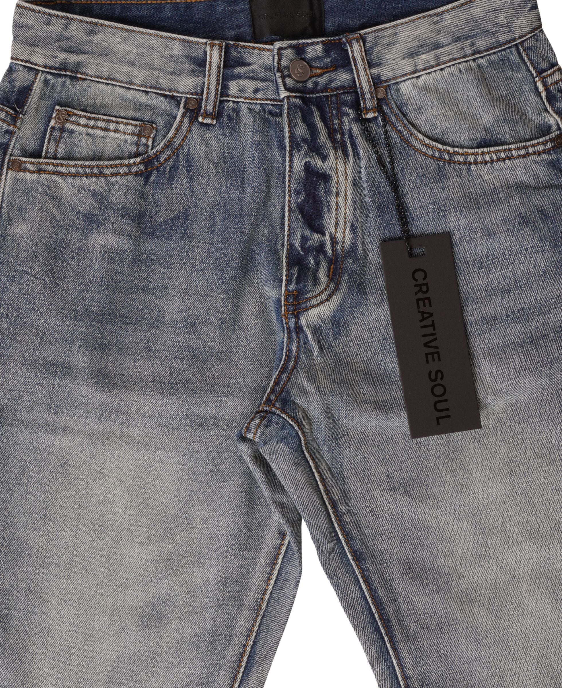 Creative Soul Straight Leg Jean - Medium Wash-thumbmail-4