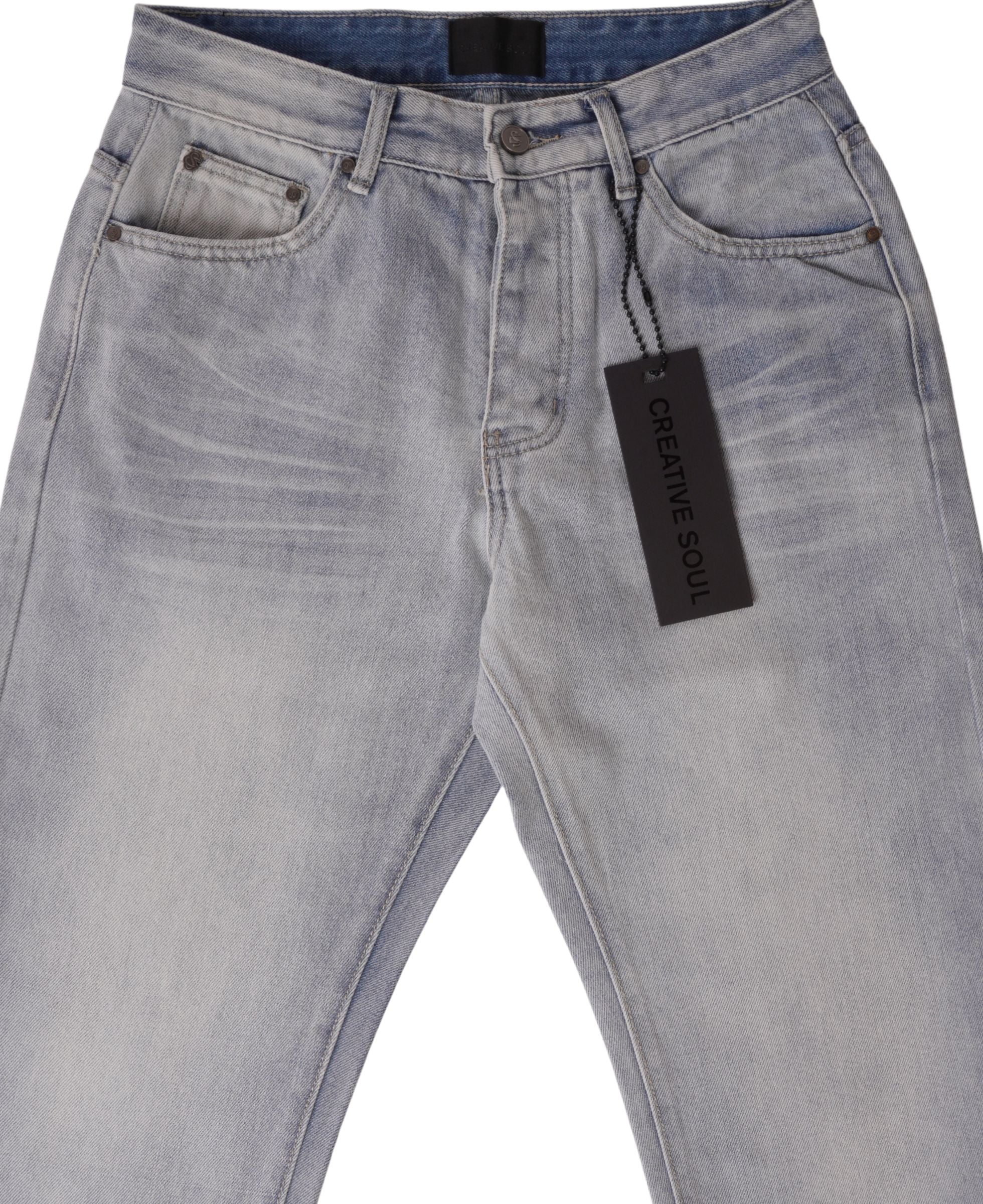 Creative Soul Straight Leg Jean - Light Wash-thumbmail-4