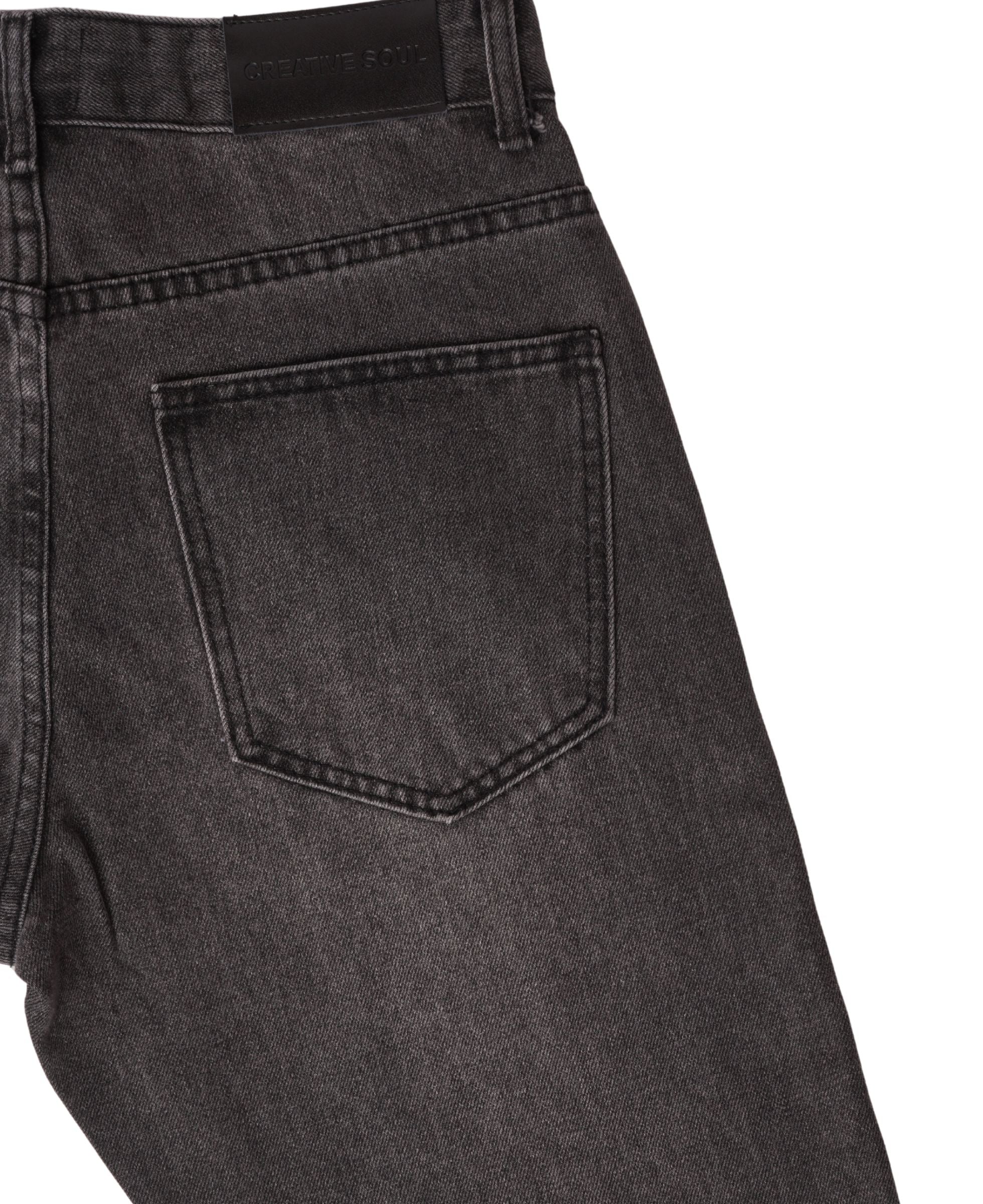 Creative Soul Straight Leg Jean - Black Wash-thumbmail-3