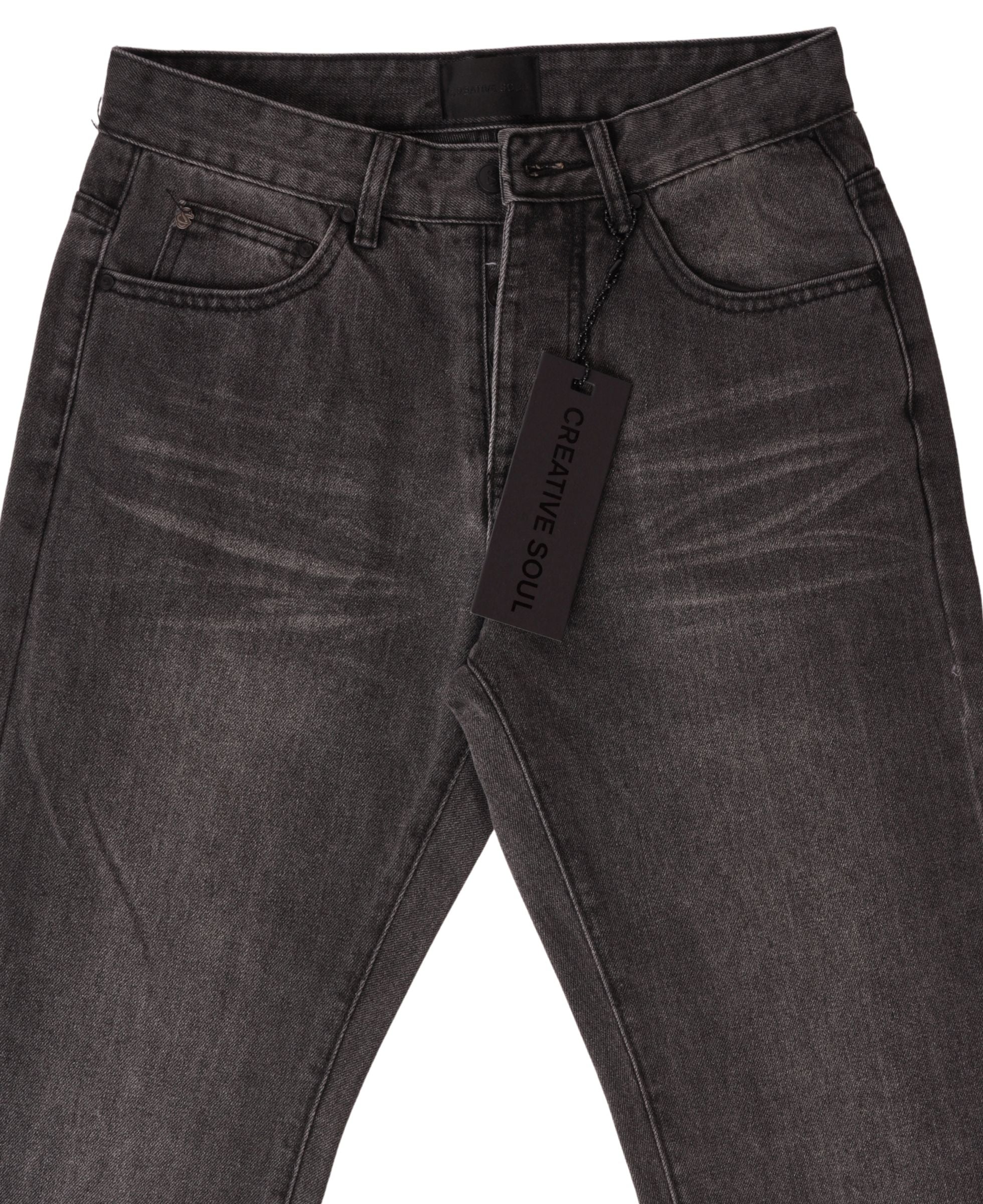 Creative Soul Straight Leg Jean - Black Wash-thumbmail-4