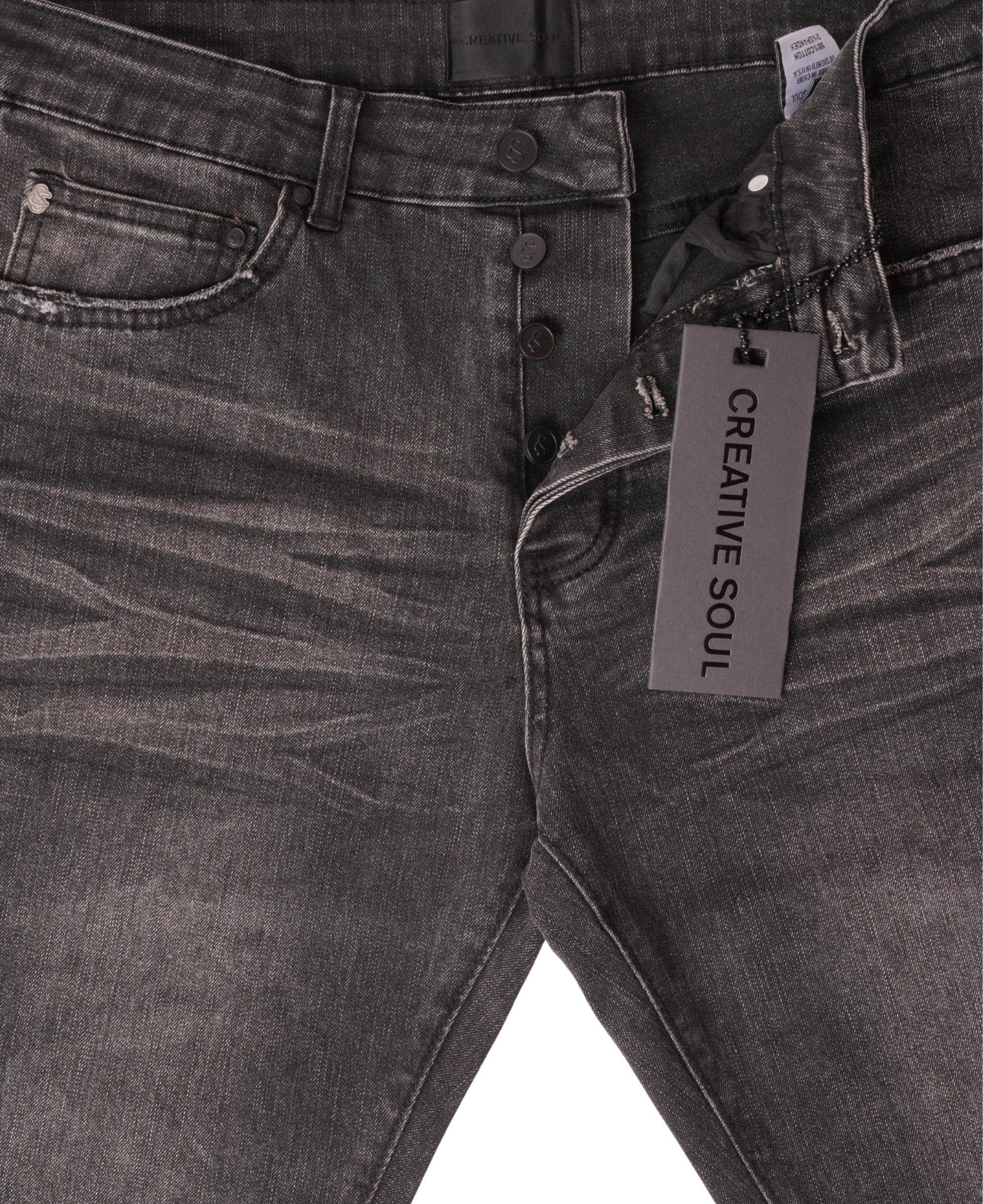 Creative Soul Flared Jean - Black Wash-thumbmail-5