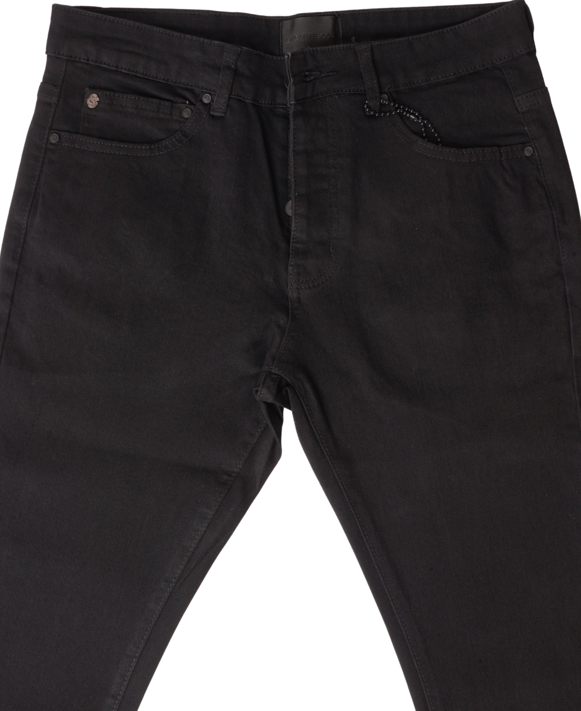 Creative Soul Flared Jean - Jet Black-thumbmail-4