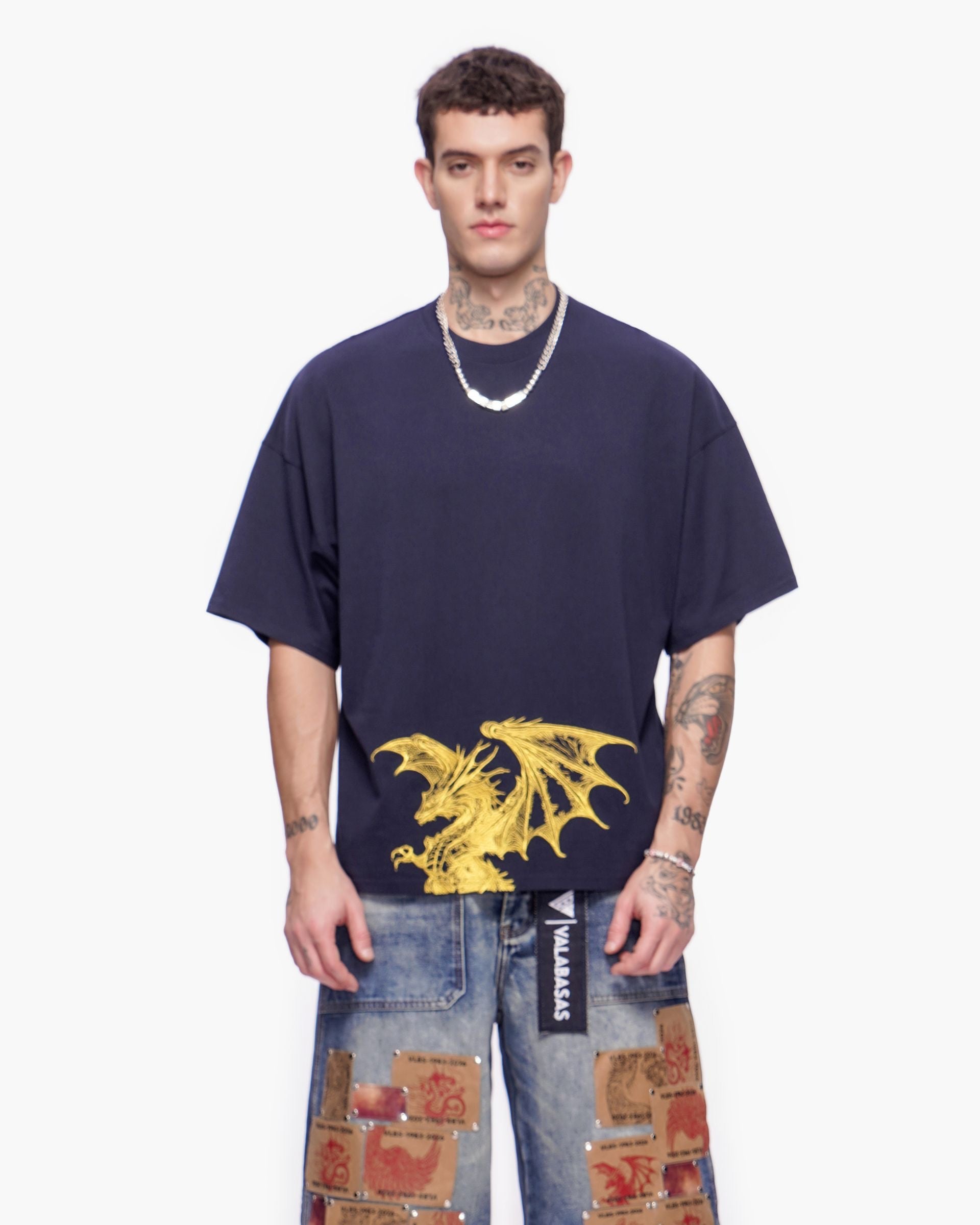 "KUNJI" TEE -  NAVY-thumbmail-3