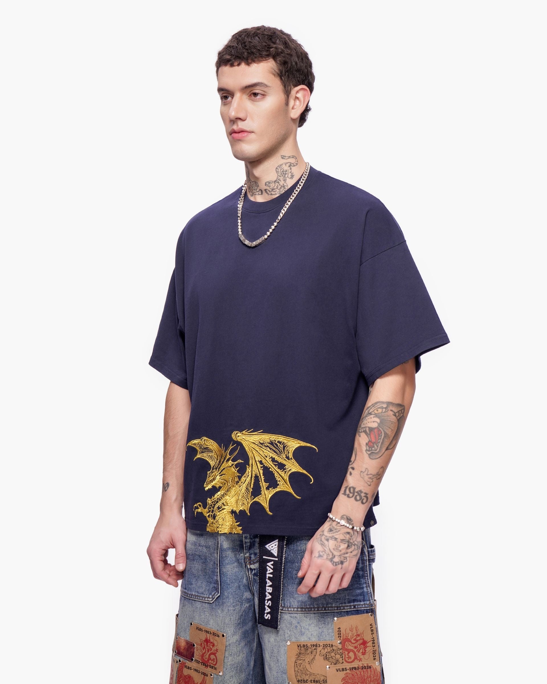 "KUNJI" TEE -  NAVY-thumbmail-7