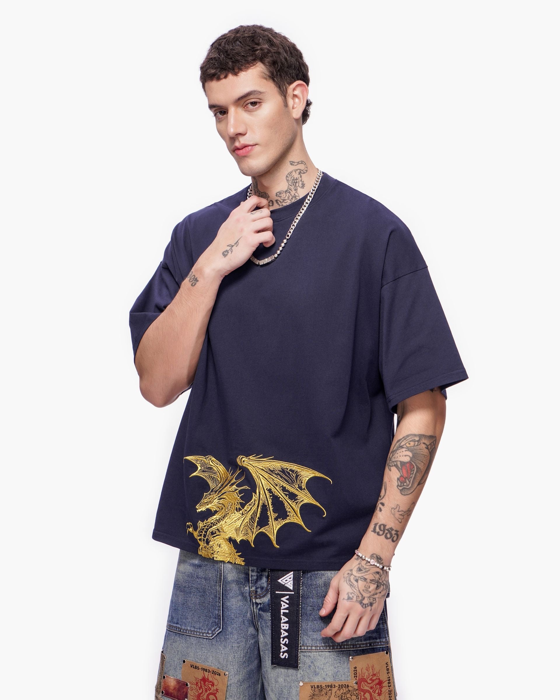 "KUNJI" TEE -  NAVY-thumbmail-5
