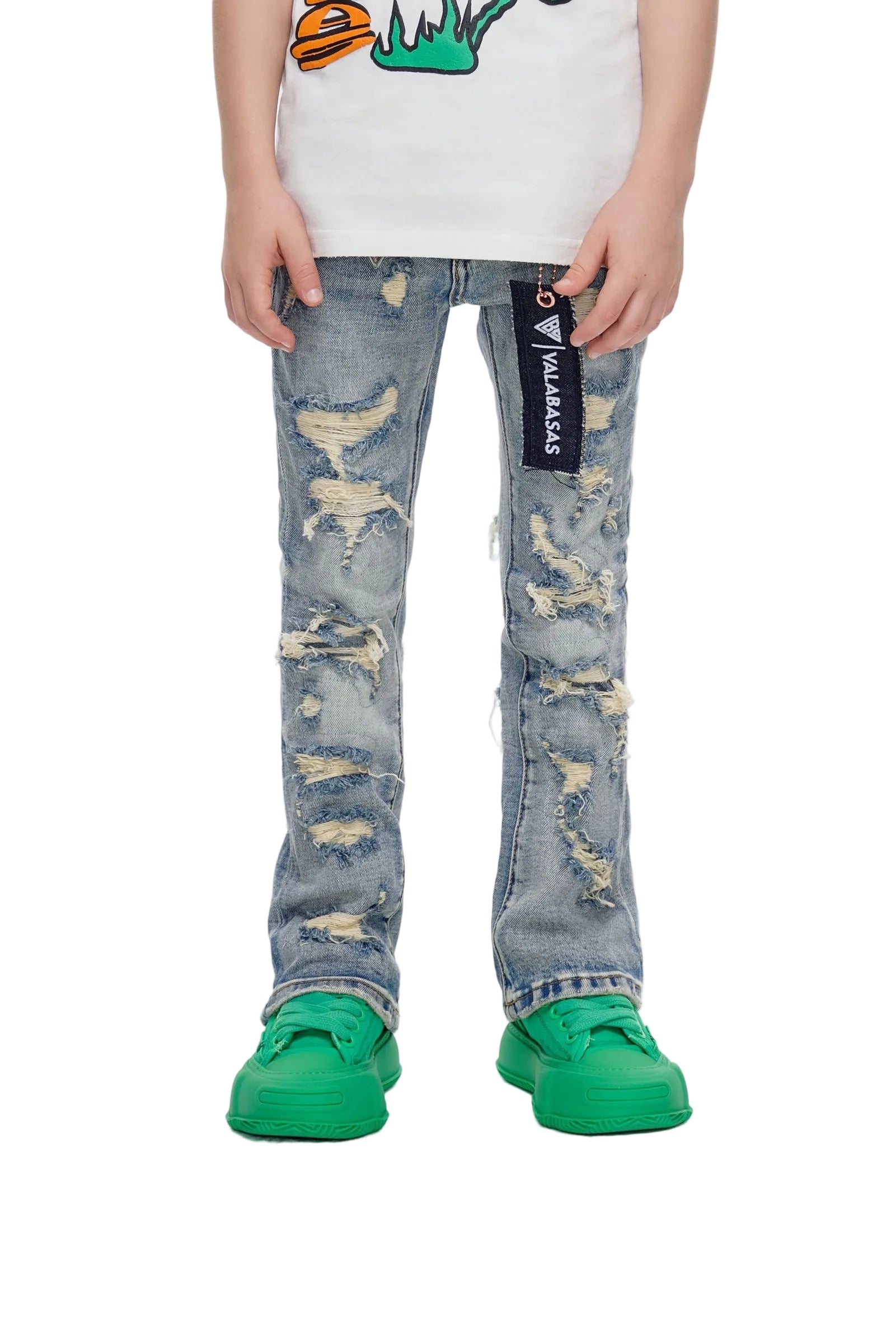 "BREACH" KIDS STACKED DENIM