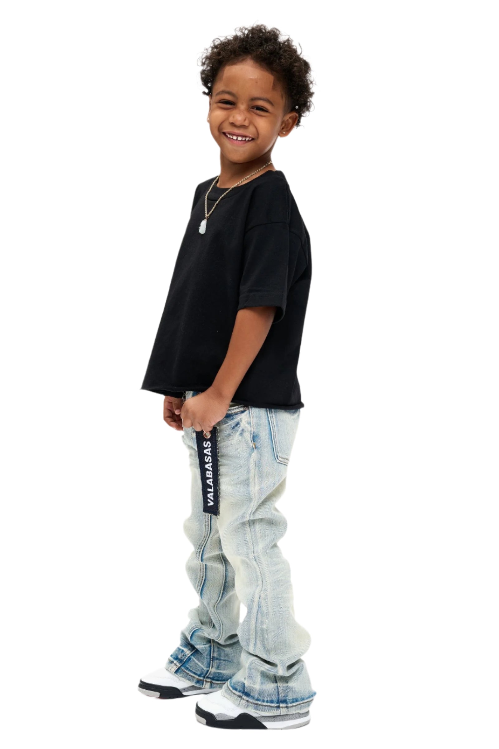 Jr.Stacked Kids Jeans Light Wash-thumbmail-4