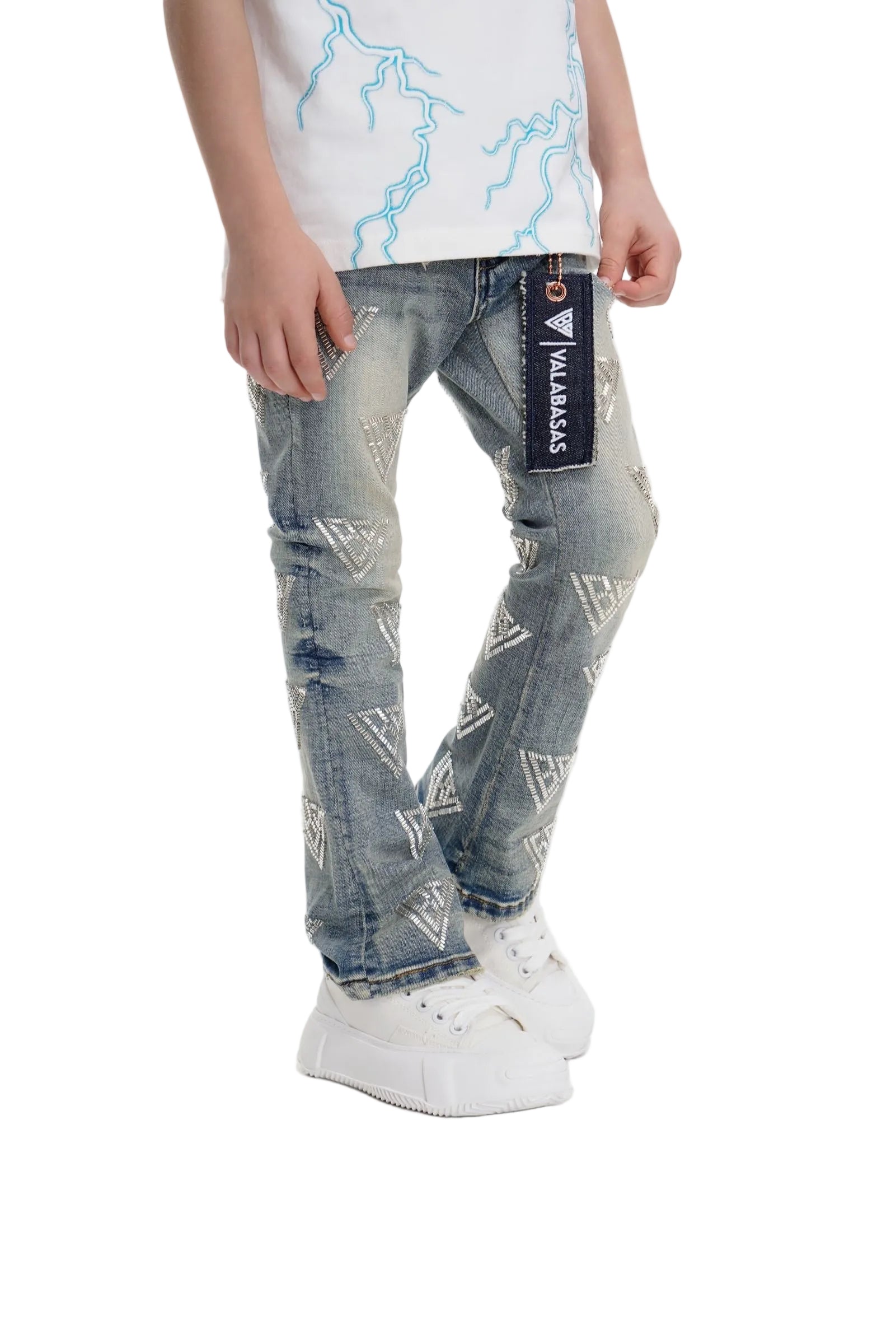 "CODE" KIDS STACKED DENIM