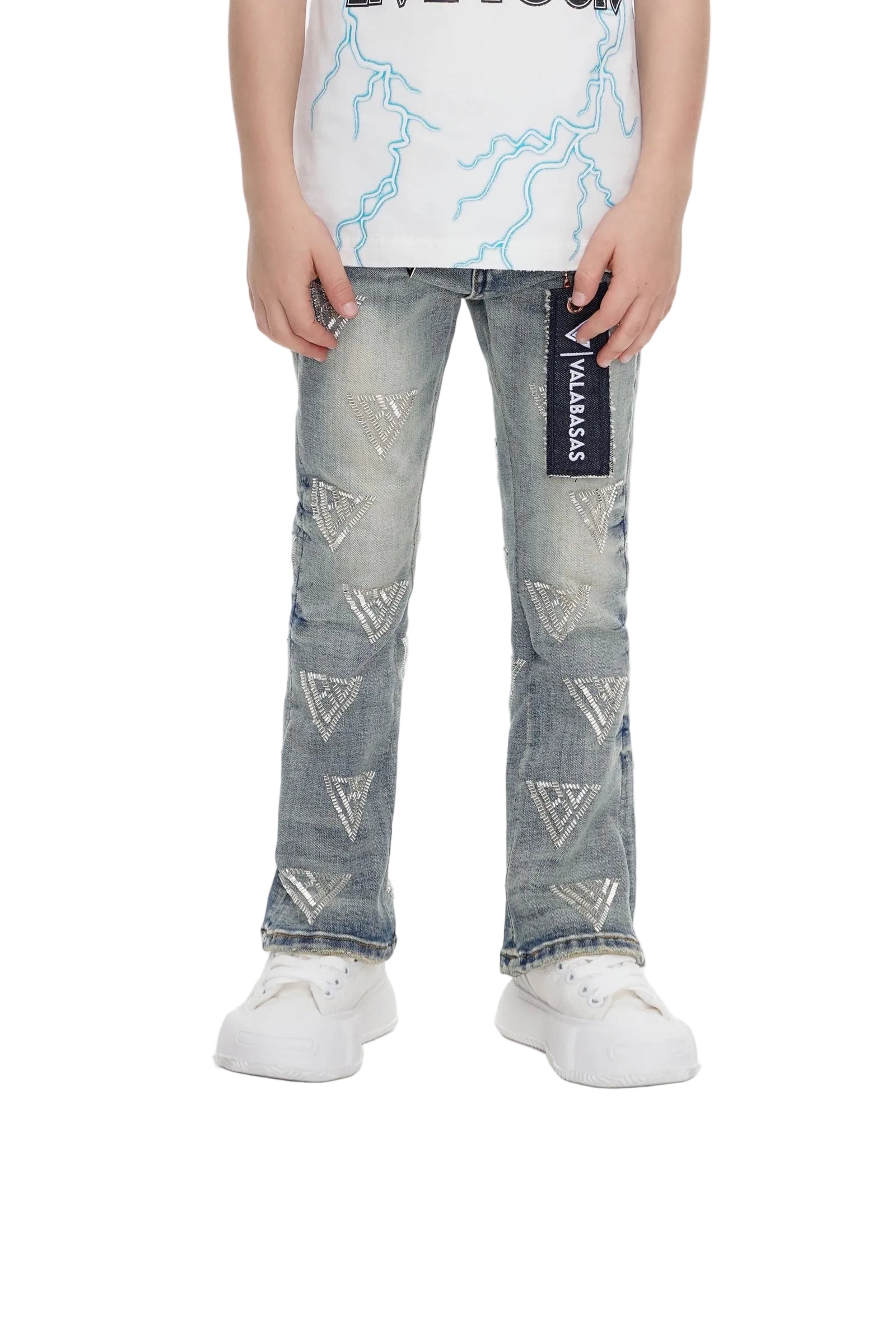 "CODE" KIDS STACKED DENIM